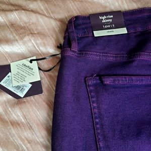Purple skinny jeans